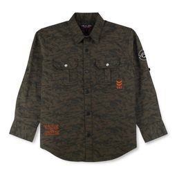 Gini and Jony Boys Camouflage Printed Long Sleeves Cotton Casual Shirt-image-35