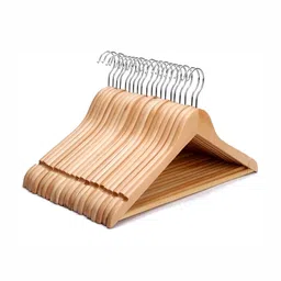 SINAL Tan Brown 20 Pieces Wooden Clothes Hanger-15