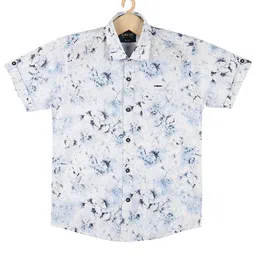 CAVIO Boys White Abstract Printed Casual Shirt-image-39