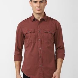 Peter England Casuals Men Slim Fit Pure Cotton Casual Shirt-image-58