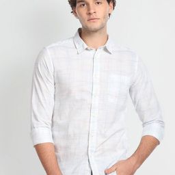 Flying Machine Checked Pure Cotton Casual Shirt-picture-32