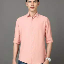 Bushirt Men Peach-Coloured Classic Cotton Casual Shirt-image-51