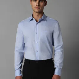 Louis Philippe Solid Classic Fit Pure Cotton Formal Shirt-image-92