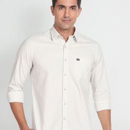 Arrow Sport Slim Fit Opaque Printed Pure Cotton Casual Shirt-image-24