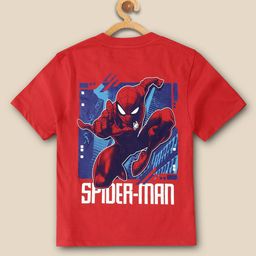 Kids Ville Boys Spiderman Printed Cotton Casual T-Shirt-image-79