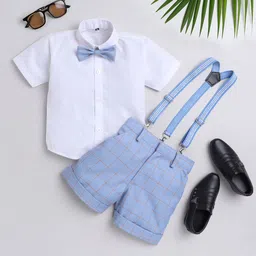 Jeetethnics Boys Shirt Collar Shirt & Shorts With Suspenders-10