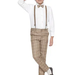 BAESD Boys Shirt With Trousers And Suspenders Set-image-105