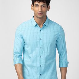 SPYKAR Men Slim Fit Striped Cotton Casual Shirt-image-79