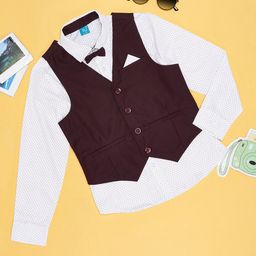 YU by Pantaloons Boys Micro Ditsy Printed Cotton Spread Collar Opaque Party Shirt-image-80