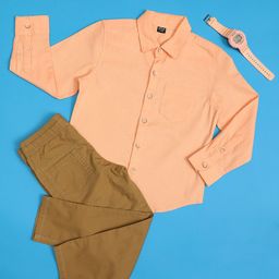 Hoop Boys Cotton Linen Full Sleeve Regular Fit Casual Shirt-image-35