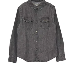 KIABI Boys Spread Collar Pure Cotton Casual Shirt-image-2