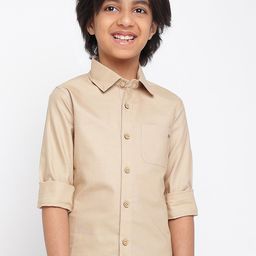 TALES & STORIES Boys Spread Collar Cotton Opaque Casual Shirt-picture-11