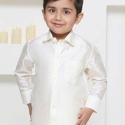 Sethukrishna Boys Spread Collar Pure Silk Party Shirt-14