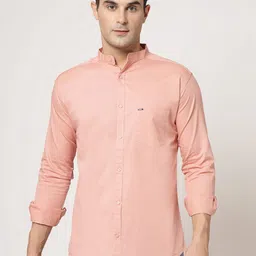 ADWYN PETER New Mandarin Collar Cotton Casual Shirt-image-77