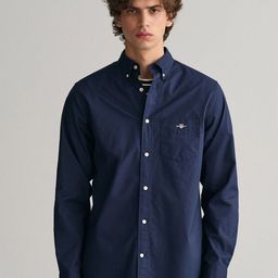 GANT Men Button-Down Collar Solid Cotton Casual Shirt-image-33