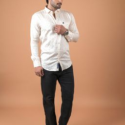 INDIAN THREADS Men Relaxed Fit Spread Collar Floral Printed Cotton Casual Shirt-image-46