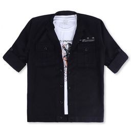 CAVIO Boys Standard Opaque Casual Shirt With T-shirt-image-8