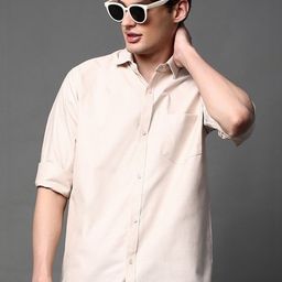 BROWN BROTHERS Spread Collar Standard Opaque Cotton Casual Shirt-image-99