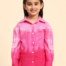 Maaesa Girls Modern Tie Dyed Collar Shirt-image-125