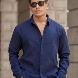 Powerlook Men Spread Collar Solid Casual Shirt-image-26