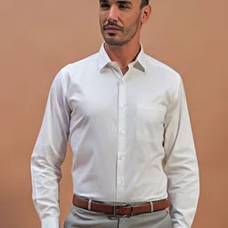THINC Men Spread Collar Solid Cotton Formal Shirt-picture-43