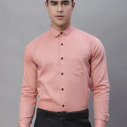 Majestic Man Smart Spread Collar Slim Fit Casual Shirt-image-47