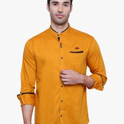 Kuons Avenue Smart Slim Fit Opaque Cotton Linen Casual Shirt-image-49