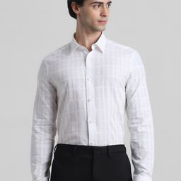 Jack & Jones Checked Slim Fit Opaque Cotton Casual Shirt-image-16