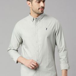 Thomas Scott Button Down Collar Classic Slim Fit Opaque Casual Shirt-picture-30