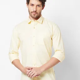 GIORDANO Spread Collar Slim Fit Opaque Pure Cotton Casual Shirt-picture-0