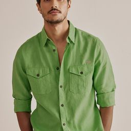 Andamen Premium Men Linen Slim Fit Shirt-image-43