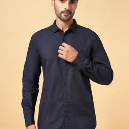BYFORD by Pantaloons Men Blue Slim Fit Opaque Casual Shirt-picture-1