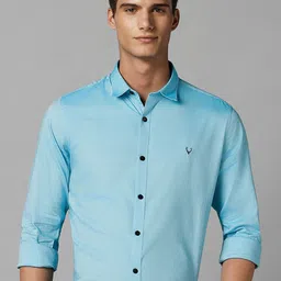 Allen Solly Slim Fit Spread Collar Pure Cotton Casual Shirt-picture-16
