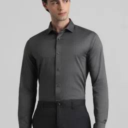 Jack & Jones Slim Fit Spread Collar Pure Cotton Formal Shirt-image-28