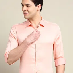 INVICTUS Standard Slim Fit Spread Collar Long Sleeves Cotton Casual Shirt-image-16