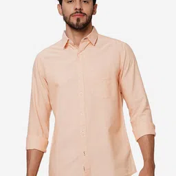 JADE BLUE Slim Fit Opaque Casual Shirt-image-94