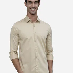 JADE BLUE Slim Fit Opaque Pure Cotton Casual Shirt-image-73