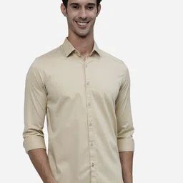 JADE BLUE Slim Fit Opaque Pure Cotton Casual Shirt-image-72