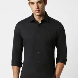 Van Heusen Sport Spread Collar Slim Fit Cotton Opaque Casual Shirt-image-4
