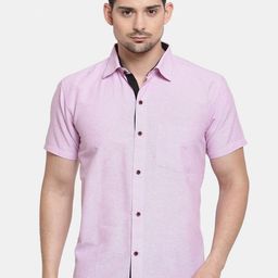 Enchanted Drapes Slim Fit Spread Collar Pure Cotton Casual Shirt-image-76