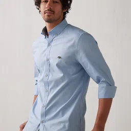 Andamen Oxford Button-Down Collar Cotton Casual Shirt-image-30