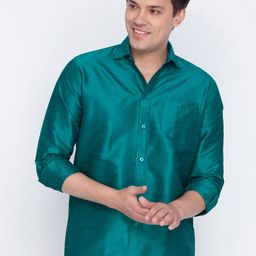 VASTRAMAY Men Premium Opaque Silk Ethnic Shirt-picture-27