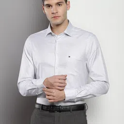 Tommy Hilfiger Textured Pure Cotton Formal Shirt-image-16