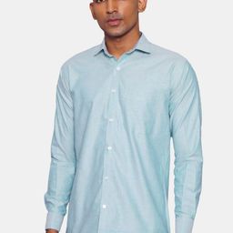 Wintage Men Green Opaque Pure Cotton Casual Shirt-image-55