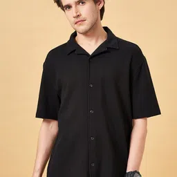 Street 808 by Pantaloons Self Design Short Sleeves Casual Shirt-picture-4