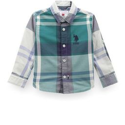 U.S. Polo Assn. Kids Boys Classic Fit Plaid Check Printed Twill Weave Casual Shirt-image-11