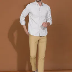Kotty White New Spread Collar Casual Shirt-image-73