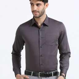 THE FORMAL CLUB Spread Collar Long Sleeves Pure Giza Cotton Formal Shirt-image-71