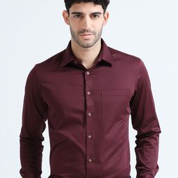 THE FORMAL CLUB Spread Collar Long Sleeves Cotton Formal Shirt-image-97