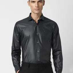 Van Heusen Abstract Printed Opaque Spread Collar Formal Shirt-image-14